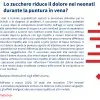 Lo zucchero riduce il dolore nei neonati durante la puntura in vena?