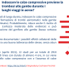 Indossare le calze compressive previene la trombosi alle gambe durante i lunghi viaggi in aereo?